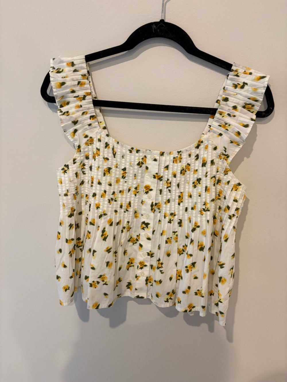 NWOT J. Crew Pintuck peplum top in budding rose print | Size: S - Picture 5 of 6